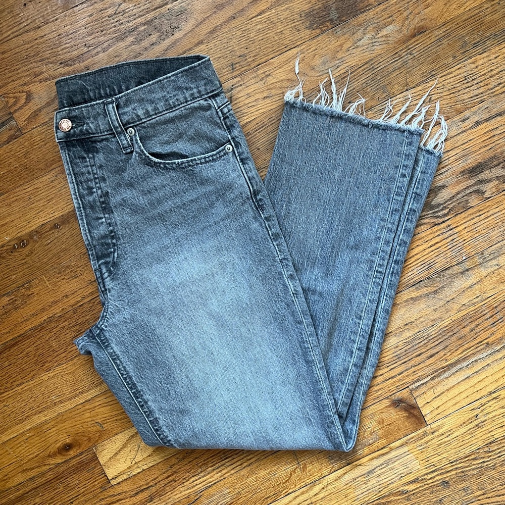GAP Gray Cheeky Straight High Rise Jeans